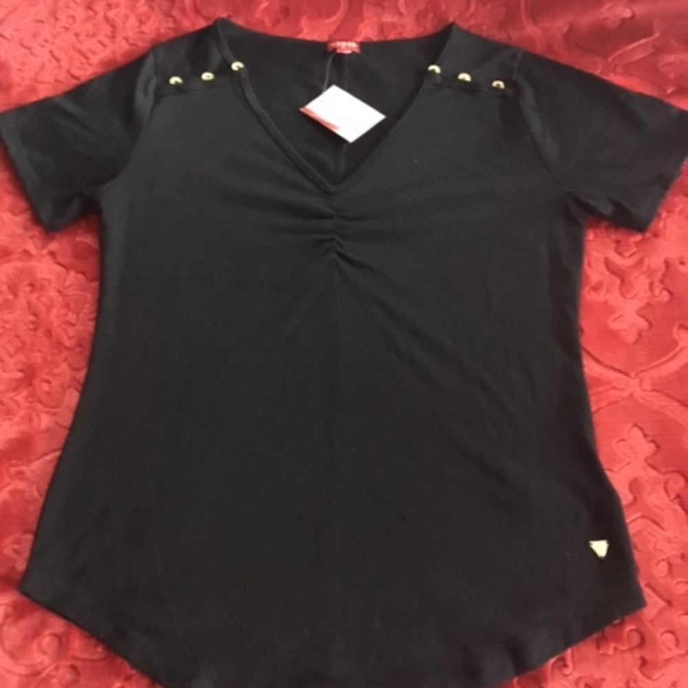NWT - Guess Black top with buttons